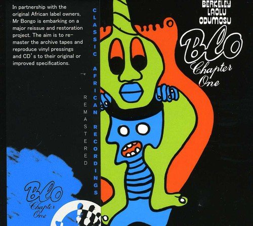 CD cover for “BLO - Chapter One” with colorful, abstract face illustration.