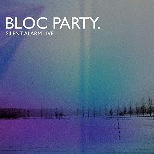 "CD cover with snowy landscape and 'Bloc Party. Silent Alarm Live' text."