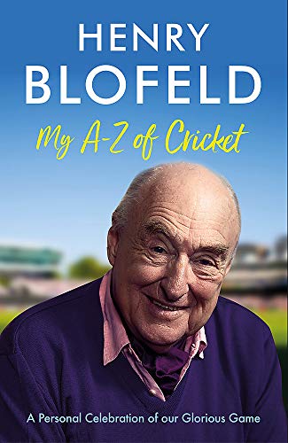 Book cover featuring Henry Blofeld, cricket commentator, smiling at the camera.