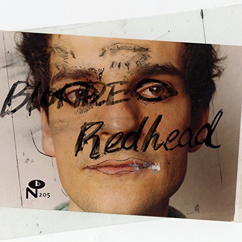 CD cover for Blonde Redhead's "MASCULIN FEMININ" featuring a distorted face.