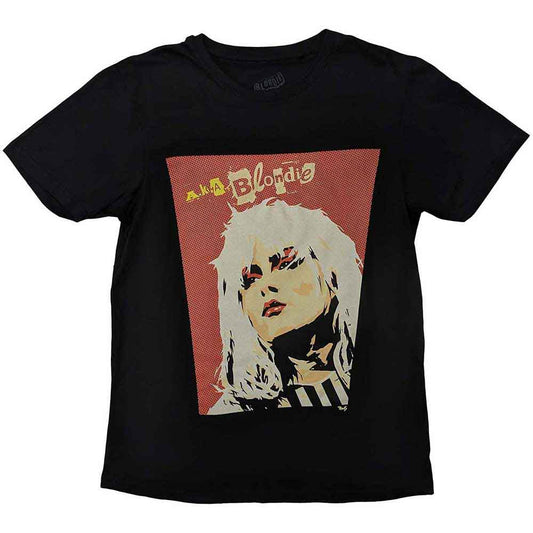 Unisex T-shirt featuring a colorful pop art graphic of the band Blondie.