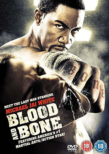 DVD cover for "Blood & Bone" featuring Michael Jai White, a boxer.