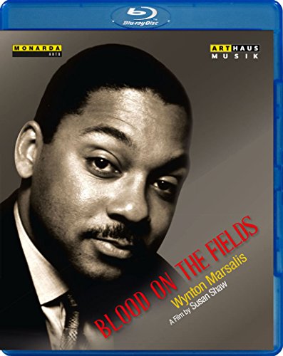 Blu-ray cover featuring a portrait of Wynton Marsalis for Blood on the Fields.