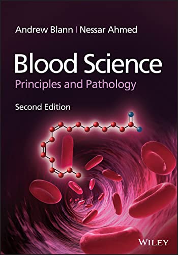 Book cover: "Blood Science" with red blood cells and molecular structure.