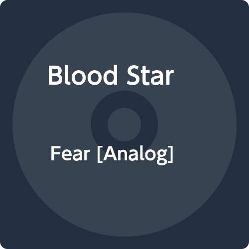 Dark blue vinyl record with “Blood Star - Fear” text centered on it.