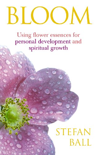 Book cover with pink flower and title “Bloom” in gold lettering.