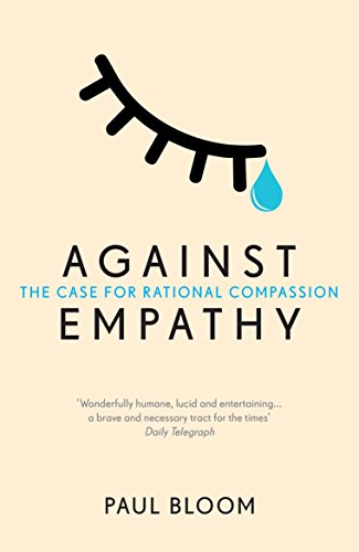 The image depicts a book cover with a beige background and a black eyelash with a blue tear.