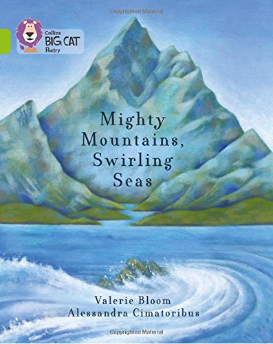 Book cover: Painted mountains and swirling blue sea with title text.