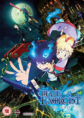 DVD cover for "Blue Exorcist The Movie" featuring anime characters.