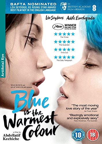 DVD cover for "Blue Is The Warmest Colour" featuring two women facing each other.