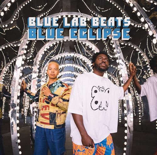 Album cover for Blue Lab Beats’ “Blue Eclipse” featuring two men in a tunnel.
