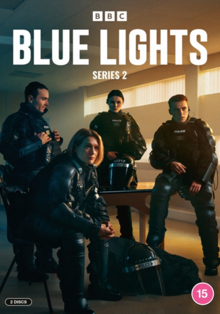 “Blue Lights” Series 2 DVD cover featuring four police officers in tactical gear.