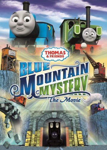 “Thomas & Friends” DVD cover featuring blue and green cartoon trains.
