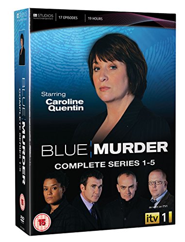 "Blue Murder Complete Series 1-5 DVD box set featuring Caroline Quentin and four other actors."