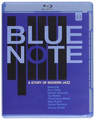 Blue Note Blu-ray cover with bold text and vertical blue and black stripes.