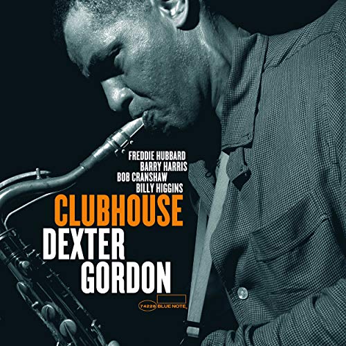 Dexter Gordon’s “Clubhouse” vinyl album cover featuring a saxophone player.