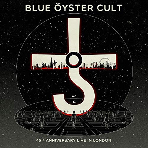 Blue Oyster Cult Blu-ray cover with a stylized "J" symbol and London skyline.