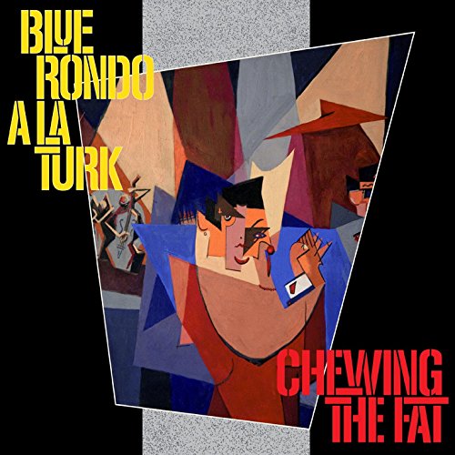 "Album cover with abstract painting and text 'Blue Rondo A La Turk' and 'Chewing The Fat'."