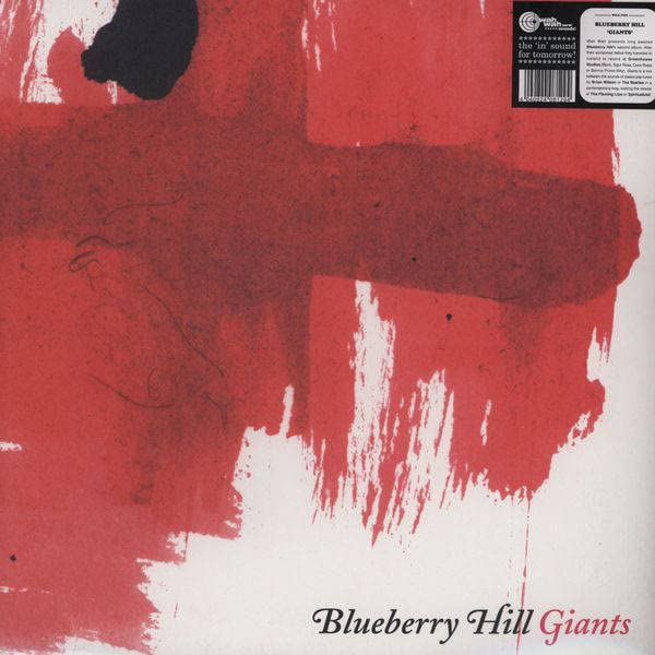 Red and black abstract painted vinyl record cover for Blueberry Hill Giants.