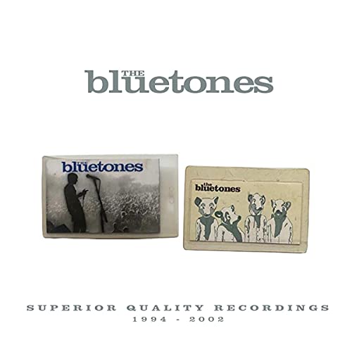 CD case for The Bluetones’ “Superior Quality Recordings” with band imagery.
