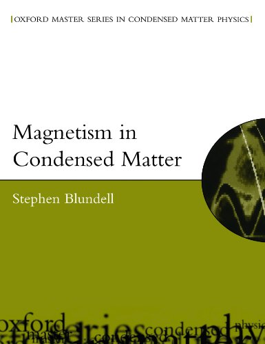 Book cover: "Magnetism in Condensed Matter" by Stephen Blundell, green and black.