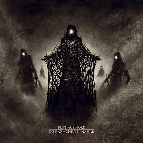 Dark album cover featuring a shadowy, spectral figure and smaller forms.