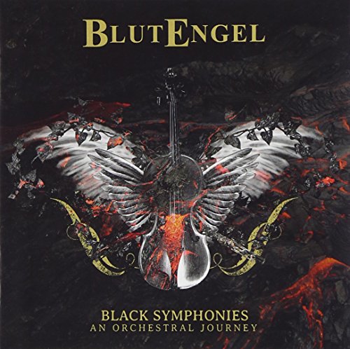 Blutengel album cover: violin with wings against a dark, textured background.