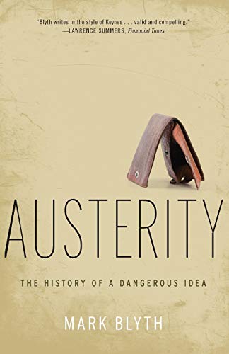 Book cover for "Austerity" by Mark Blyth, featuring a worn wallet.