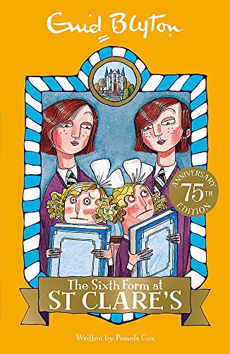 Book cover for "The Sixth Form at St Clare's" with illustrated schoolgirls.