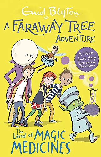Book cover: children with fantastical characters on a yellow background.