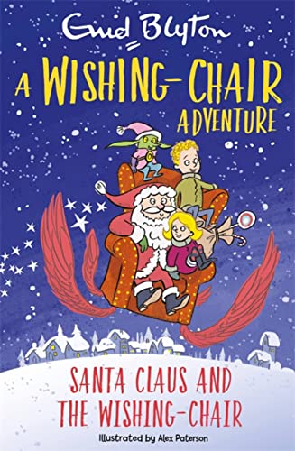 Book cover: Santa, children, and a winged armchair in a snowy scene.