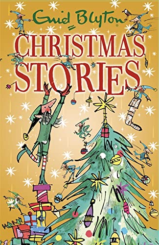 Enid Blyton’s Christmas Stories book cover with elves and a tree.