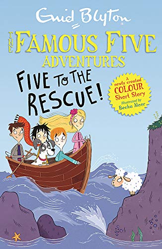 Book cover: children in a boat rescuing a sheep at sea.
