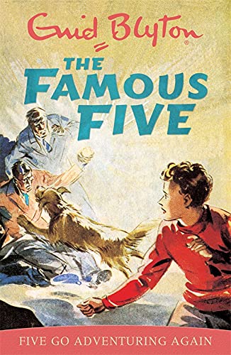 Vintage book cover depicting children, a dog, and mysterious figures.