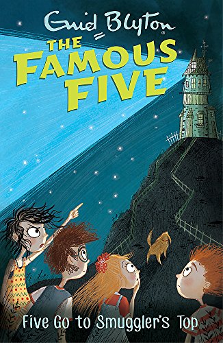 Book cover: Four children and a dog look towards a hilltop tower.