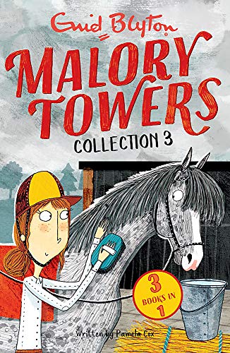 Book cover: “Malory Towers Collection 3” with girl and horse illustration.