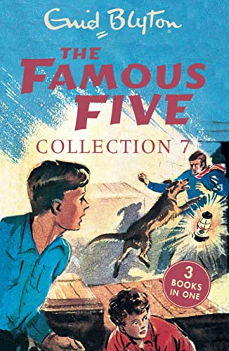 Book cover for "The Famous Five Collection 7" with children and a dog.