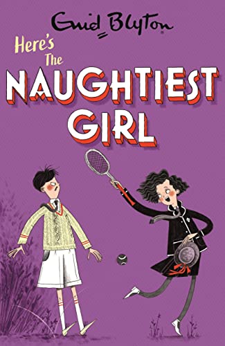 Book cover: two schoolgirls with tennis rackets on purple background.