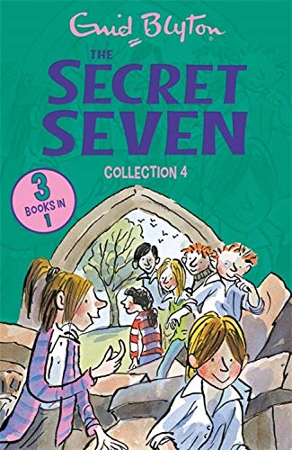 Cover of "The Secret Seven Collection 4" featuring children peeking from rocks.