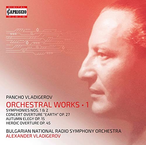 CD cover for Pancho Vladigerov orchestral works, featuring a portrait.
