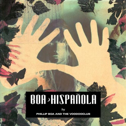 CD cover for Boa’s “Hispanola-Re-Mastered” featuring a shadowed face and floral design.