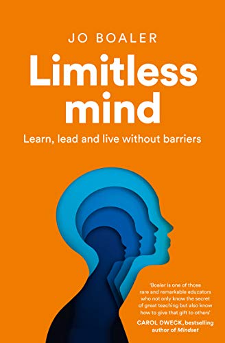 Orange book cover with layered blue head silhouette and white title.