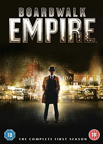 Boardwalk Empire season one DVD cover with a man in a suit.