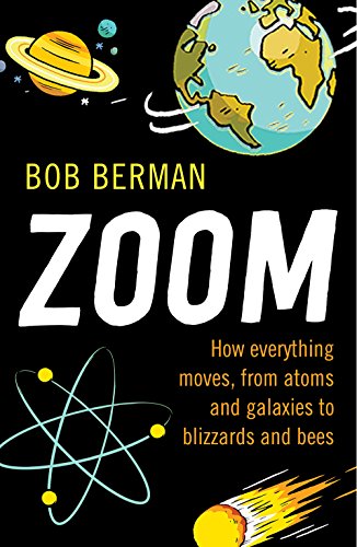 Book cover: "Zoom" by Bob Berman, with planets, atoms, and a comet.