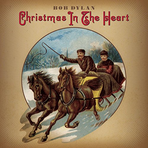 Bob Dylan album cover: horse-drawn sleigh ride in a winter scene.