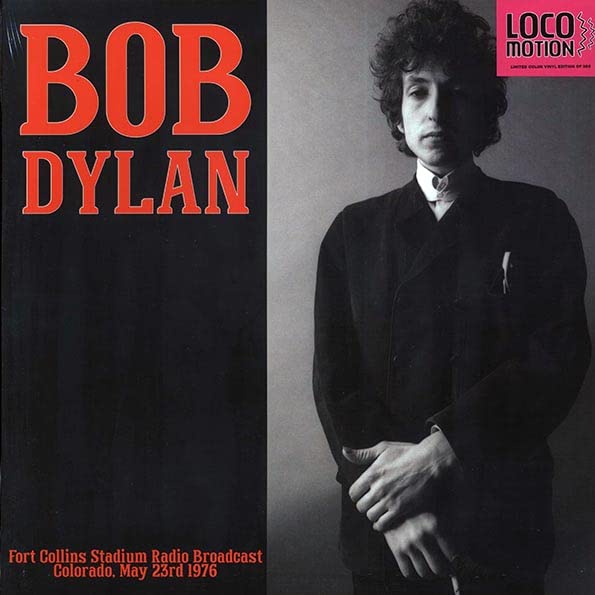 Bob Dylan album cover: black and white portrait, text details below.