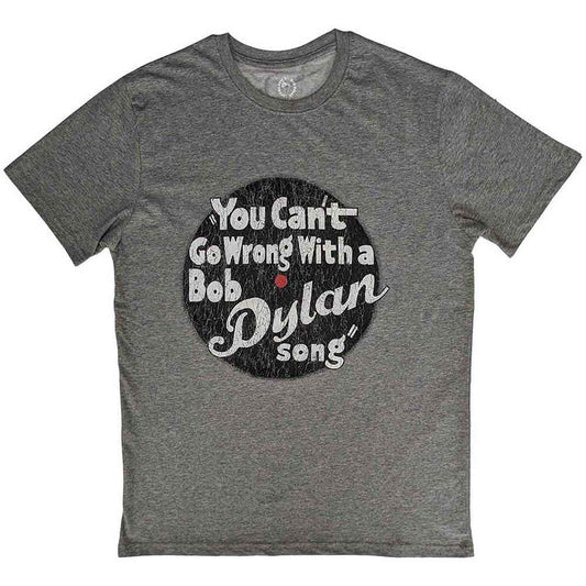 Grey t-shirt with Bob Dylan graphic worn by a man.