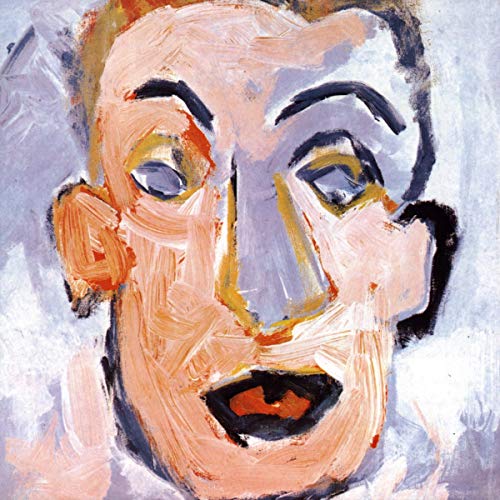 Painted portrait of Bob Dylan with expressive brushstrokes and muted colors.