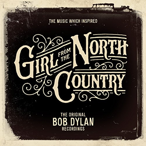 Bob Dylan album cover: ornate white lettering on a black, textured background.