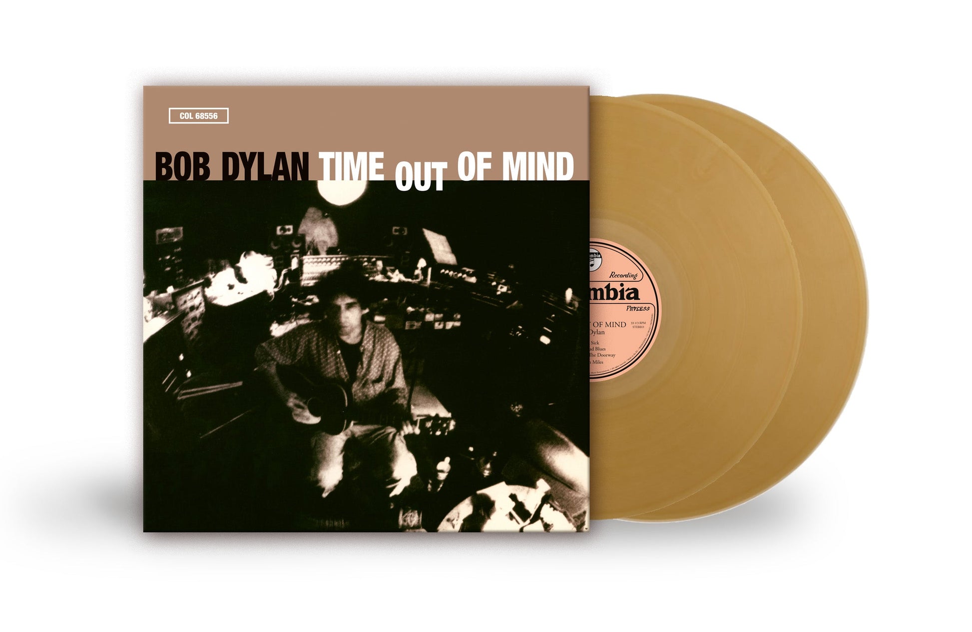 Bob Dylan’s “Time Out Of Mind” vinyl 2LP with clear gold records.